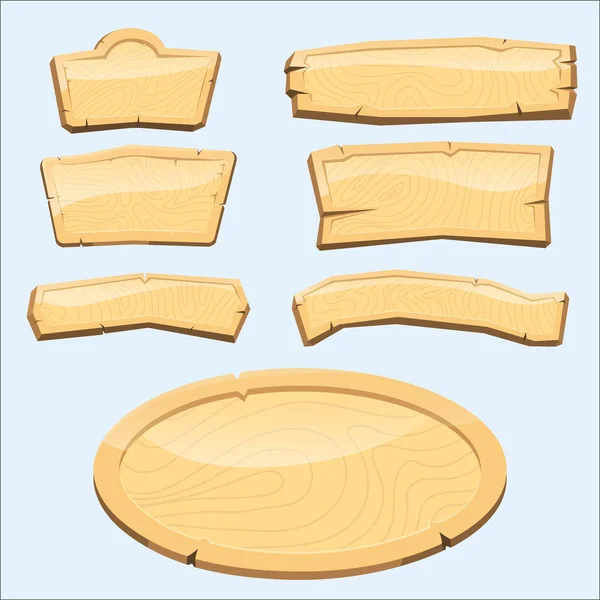 Folder houten bord weg bord hout tablet met vermelding index pijlpunt manier vectorillustratie — Stockvector