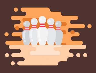 Başarı ekipman şampiyon illüstrasyon vektör amblemi tasarım şablonu rozet öğesi tasarım Spor Ligi için Bovling takımlar.