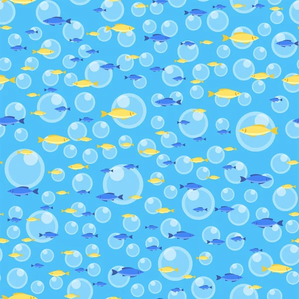 Güzel Dikişsiz desen renkli deniz deniz sualtı akvaryum hayvanları hayat okyanus su vektör çizim Balık tutma/süs balıkları.