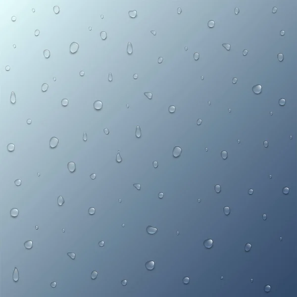 Realistische Wassertropfen Flüssigkeit transparent Regentropfen Spritzer Hintergrund Vektor Illustration — Stockvektor