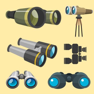 Profesyonel kamera objektif dürbün göz spyglass optik cihaz kamera dijital odak optik donanımları vektör çizim cam