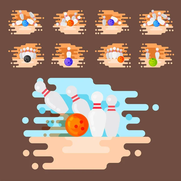 Başarı ekipman şampiyon illüstrasyon vektör amblemi tasarım şablonu rozet öğesi tasarım Spor Ligi için Bovling takımlar.