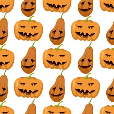 Kabaklar Şükran sonbahar dekorasyon vektör çizim sebze arka plan ile Seamless Modeli.