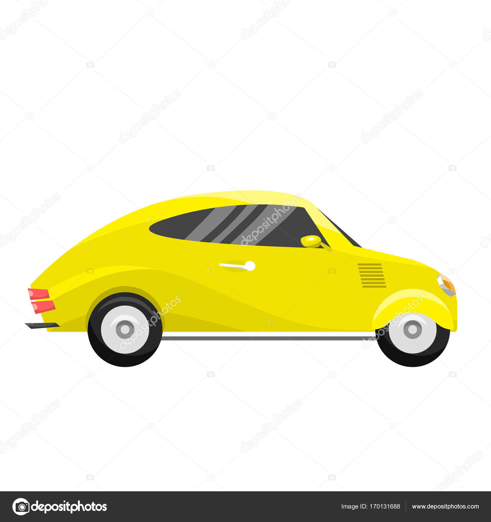 Retro Vintage Old Style Yellow Car Vehicle Automobile Exclusive