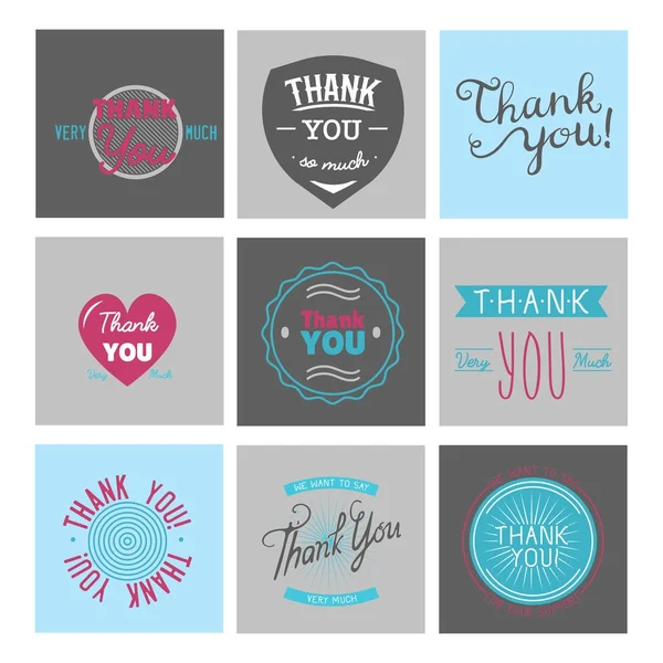 Obrigado gratidão sentindo emoções texto lettering vetor cartão projeto agradecimentoFrases de citação completa mensagem —  Vetores de Stock