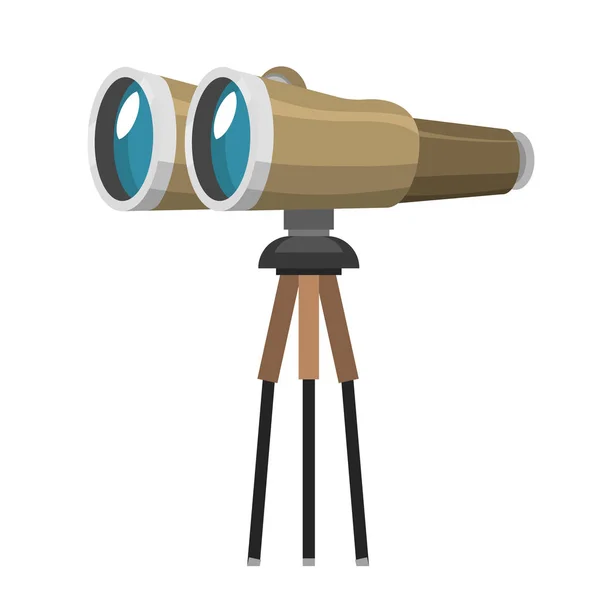 Lente de cámara profesional vidrio binocular ver dispositivo óptico cámara foco digital equipo óptico vector ilustración — Vector de stock