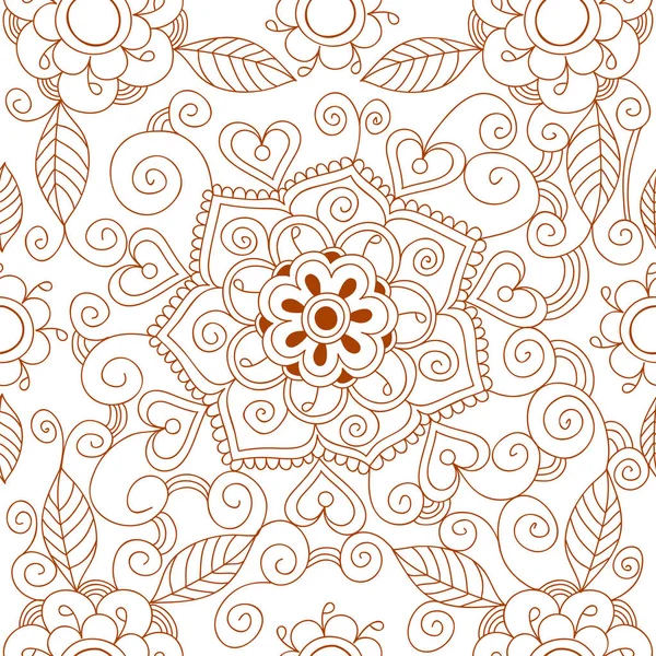 Floral mehendi muster ornament vektor illustration hand gezeichnet henna muster indien tribal paisley hintergrund — Stockvektor