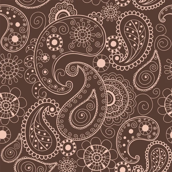 Floral mehendi padrão ornamento vetor ilustração mão desenhado henna padrão índia tribal paisley fundo — Vetor de Stock