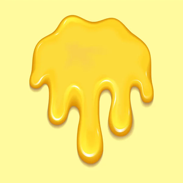 Μέλι πορτοκαλιού πτώση και κίτρινο πιτσιλιές υγιή σιρόπι χρυσή τροφή υγρό στάξει εικονογράφηση φορέα. — Διανυσματικό Αρχείο