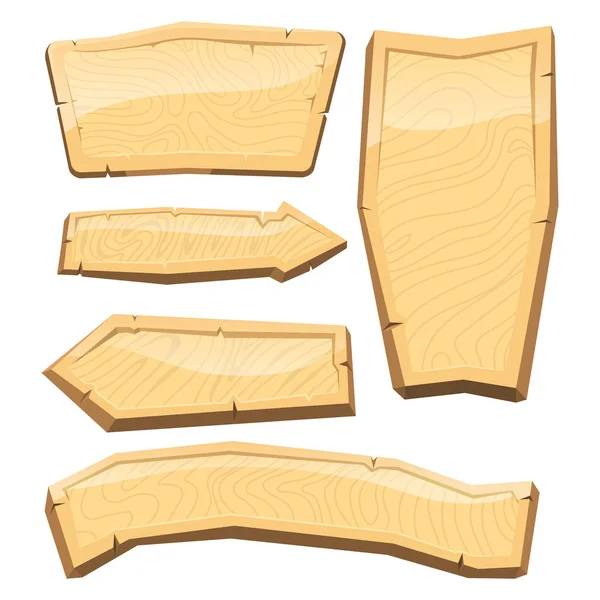 Annuaire signalisation en bois panneau routier tablette en bois indiquant index flèche chemin vecteur illustration — Image vectorielle