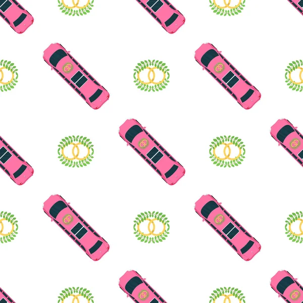 Вид зверху барвисті автомобільні іграшки безшовний візерунок фон пікап автомобільного транспорту колесо транспортного дизайну Векторні ілюстрації . — стоковий вектор