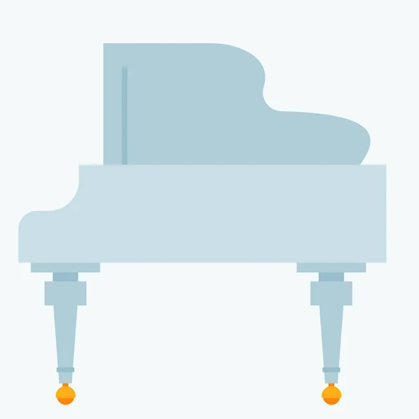 Πληκτρολόγιο μουσικό όργανο κλασική λευκή μουσικός εξοπλισμός πιάνο εικονογράφηση φορέα — Διανυσματικό Αρχείο