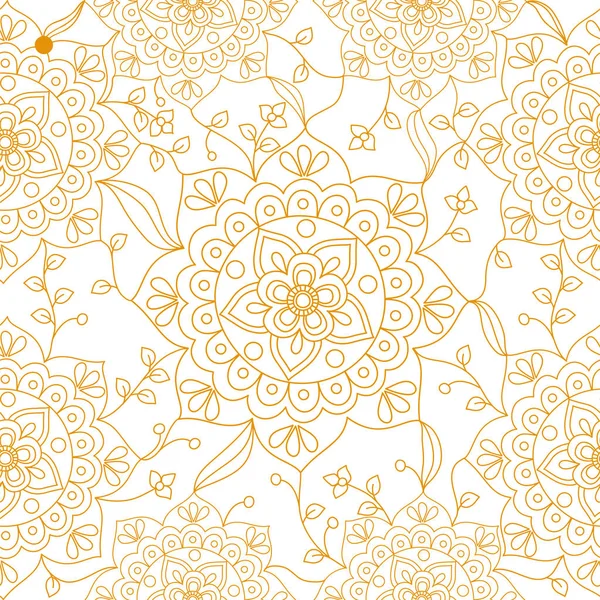 Floral mehendi patrón ornamento vector ilustración mano dibujado henna patrón india tribales paisley fondo — Vector de stock