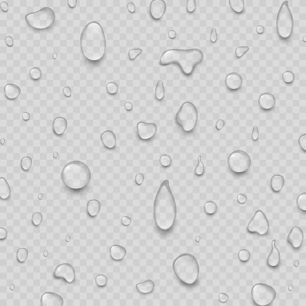 Реалистичная вода капли жидкой прозрачной капли капли дождя всплеск фоновый вектор иллюстрации
