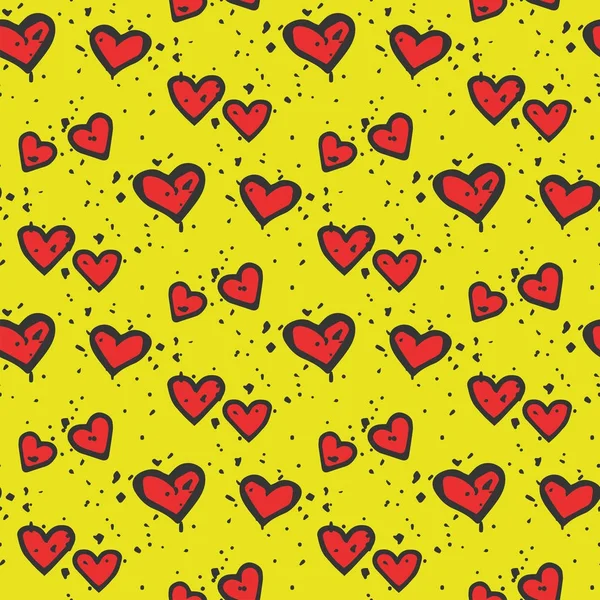 Simple red heart sharp vector seamless pattern background color card beautiful celebrate bright emoticon symbol holiday abstract art decoration.