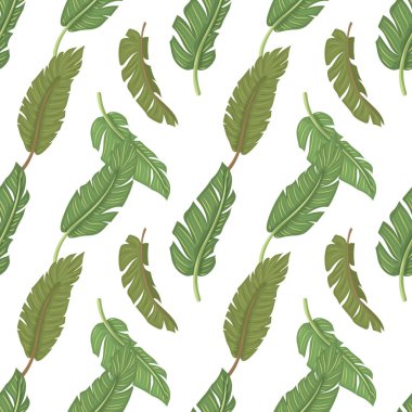 Yaprakları vektör çizim ile Seamless Modeli.