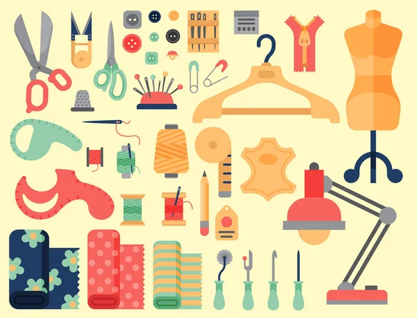 Ekipman moda PIN craft dikiş vektör çizim Dikiş dikiş malzemeleri aksesuarları iş parçacığı.
