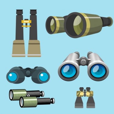 Profesyonel kamera objektif dürbün göz spyglass optik cihaz kamera dijital odak optik donanımları vektör çizim cam