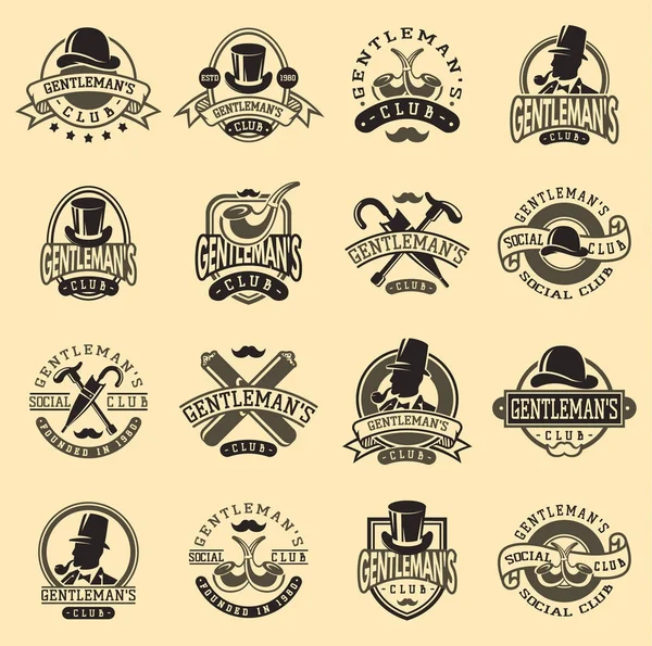 Illustration vectorielle des badges vintage Messieurs . — Image vectorielle