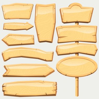 Ortaçağ ahşap tabela yol vektör çizim gösteren yol kurulu tablet üzerinde asılı