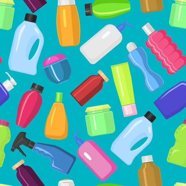 Οικιακά διάνυσμα μπουκάλια καθαρισμού νοικοκύρεμα δουλειές του σπιτιού μπουκάλια συσκευασίες πρότυπο χημικές ουσίες υγρό εγχώρια υγρών καθαρότερα πρότυπο υπόβαθρο εικόνα εικόνα χωρίς ραφή πρότυπο — Διανυσματικό Αρχείο