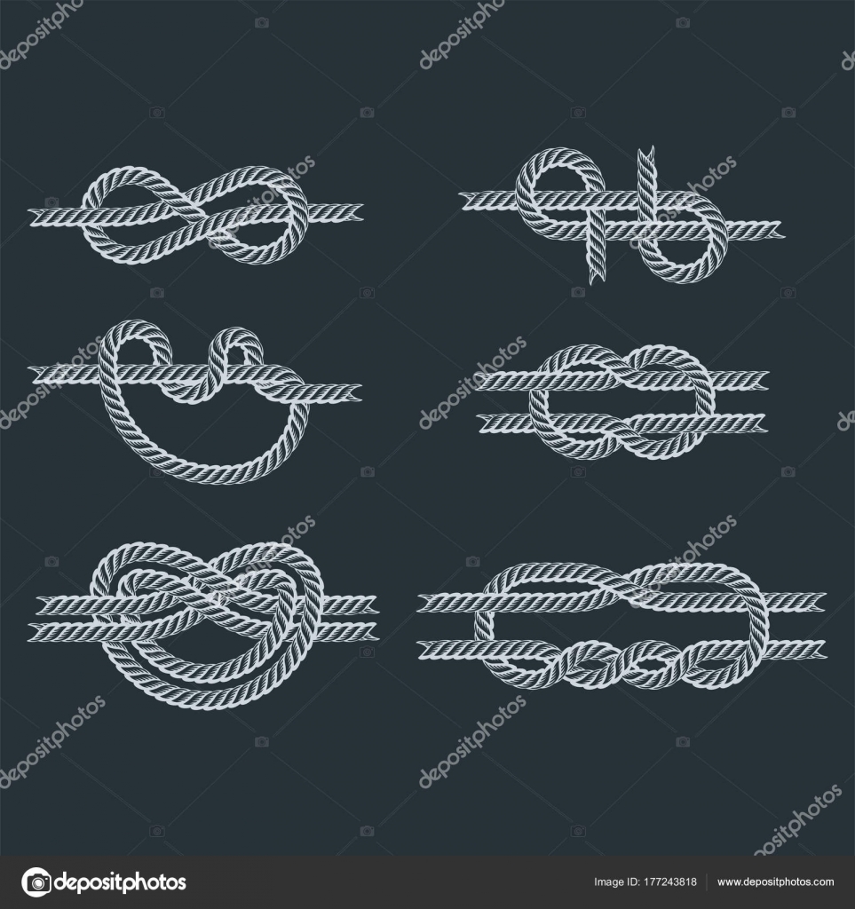 Sea boat rope knots vector illustration isolated marine navy cable natural  tackle sign Stock Vector by ©vectordreamsmachine 177243818
