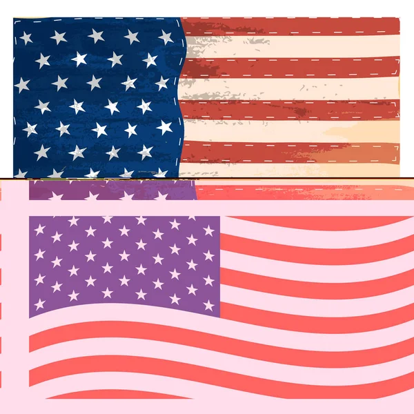 Dzień Niepodległości Usa flagi Stanów Zjednoczonych amerykański symbol wolności godło ilustracja wektorowa — Wektor stockowy