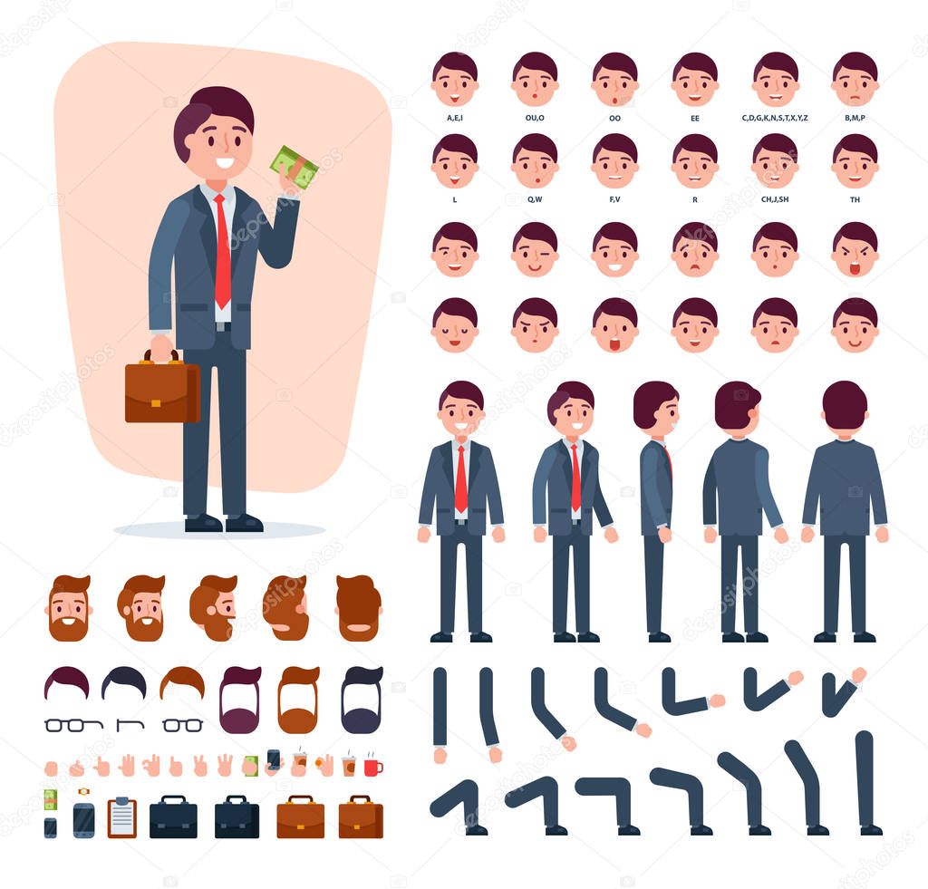 Businessman Constructor Creation Male 190825822 - WDRFree Vector illustration of Businessman Constructor Creation Male 190825822