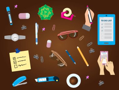 Gündem listesi kavramı vektör çizim sadece bunu yapmak için liste plan alışveriş iş Not ofiice takvim wishlist denetim listesi ayarlama