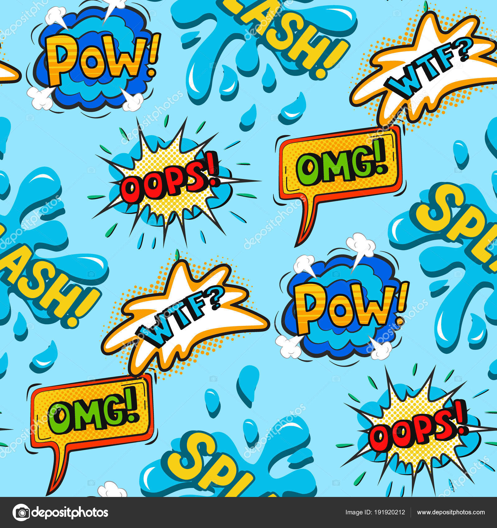 Pop Art Comic Speech Bubble Boom Effects Vector Explosion Bang Communication Cloud Fun Humor Book Splash