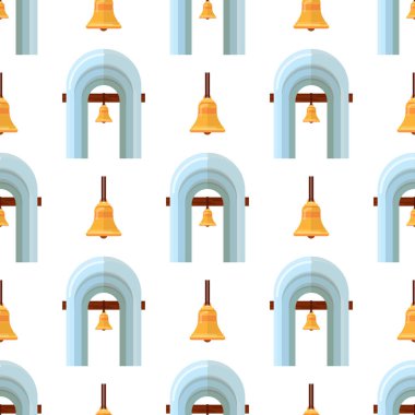 Kemer tasarım mimarlık inşaat çerçeve Dikişsiz desen arka plan sütun kapı kapı cephe bina inşaat vektör çizim.