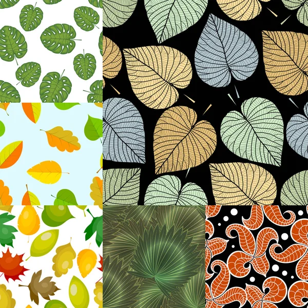 Wzór z liści tło wektor ilustracja natura projekt kwiatowy lato roślina włókienniczych moda tropikalny sztuki. — Wektor stockowy