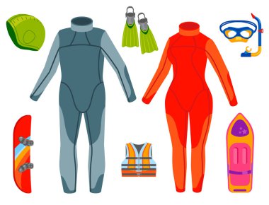 Eğlenceli su aşırı spor kiteboarding sörfçü eğlence deniz etkinliği yaz rekreasyon aşırı vektör çizim yelken.