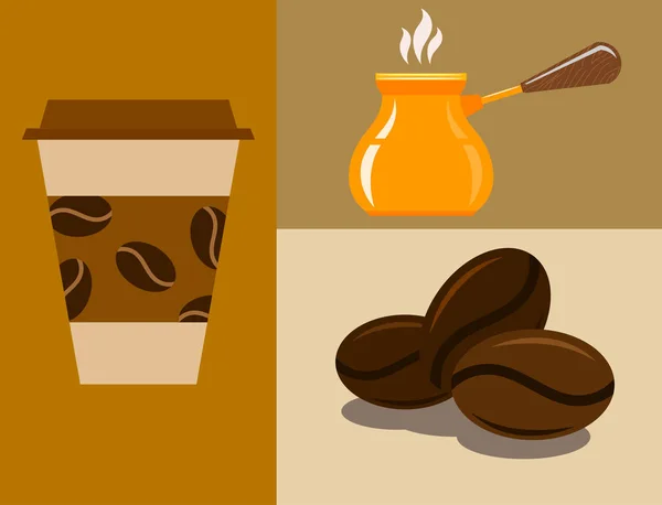 Taza de café cafetera cafetera comida para llevar bebida vector textura bebida ilustración . — Archivo Imágenes Vectoriales