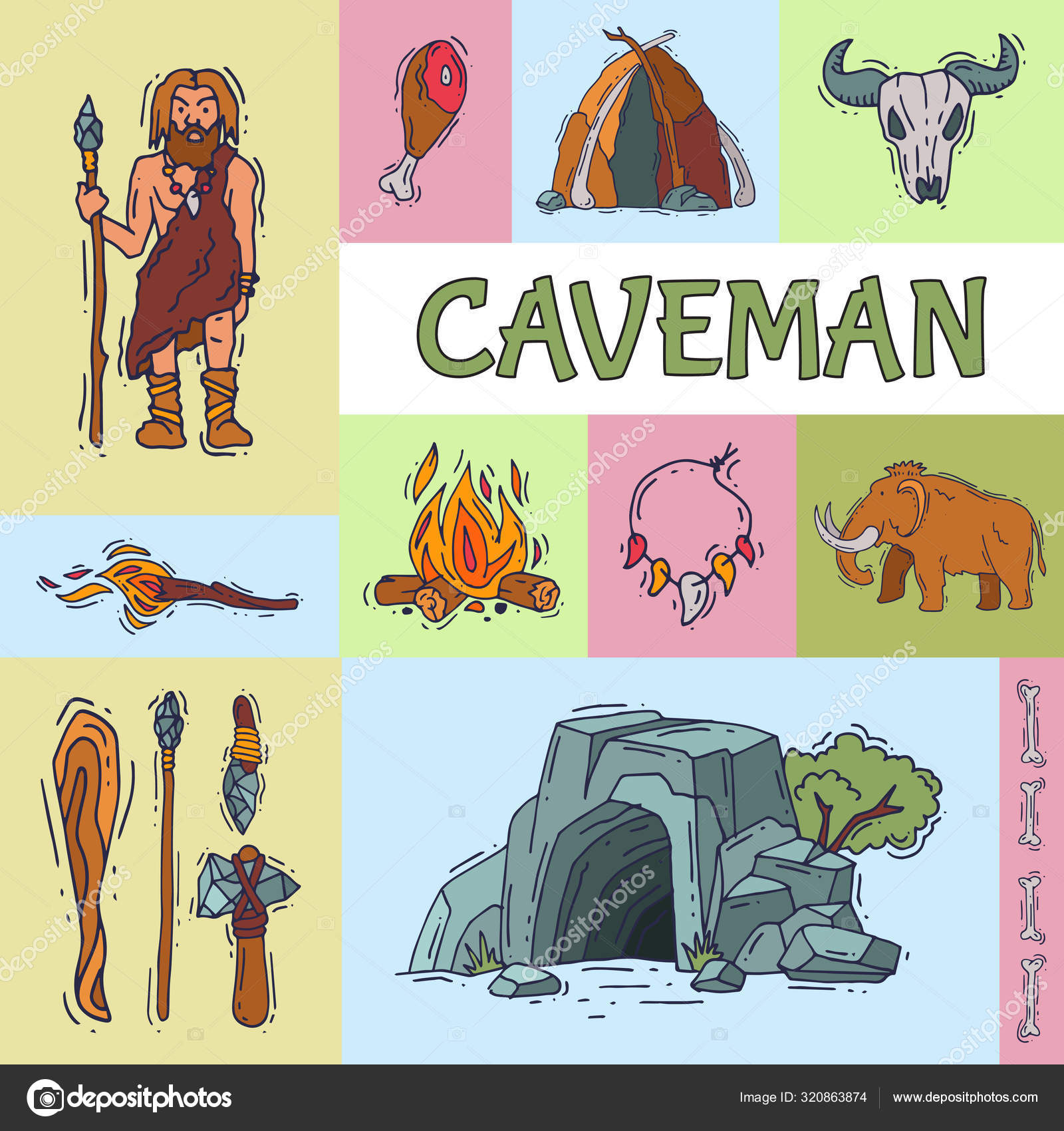 Caveman clearance hunting tools