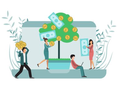 Çevrimiçi bankacılık, finansal yatırımlar, para büyüme konsepti, banka yatırımlar ve mevduatlar için yeni müşteriler çekiyor