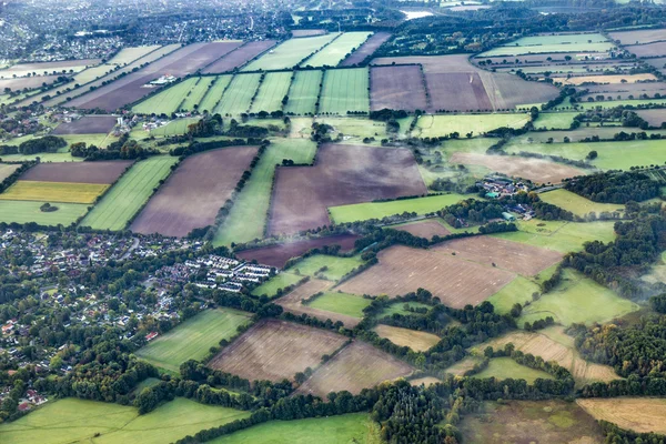 Aerial of rural landscape  near Hamburg — Stock Photo, Image