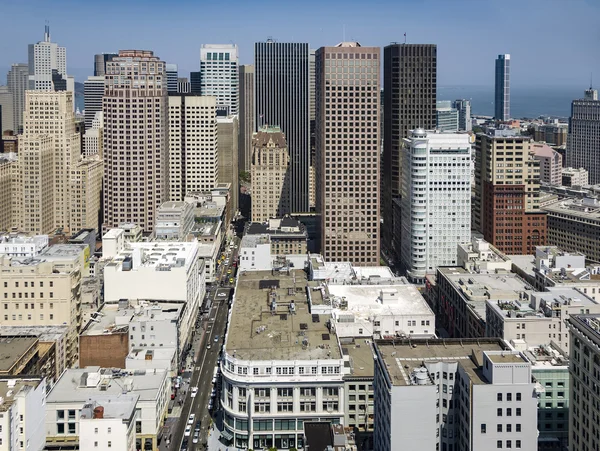 Utsikt från taket till staden san francisco — Stockfoto