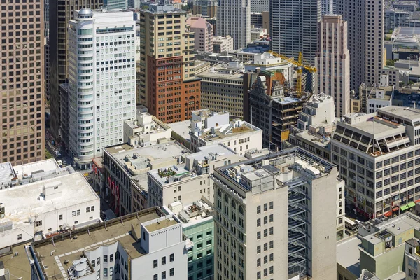 Blick vom Dach auf die Skyline von San Francisco, — Stockfoto