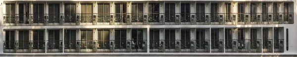 River cruise ship with cabins on river Rhine — Stockfoto