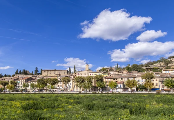 Vista panorámica del pueblo de Jouques en el sur de Francia — Foto de Stock