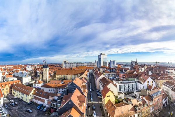 Skyline van oude stad van Erfurt, Duitsland — Stockfoto