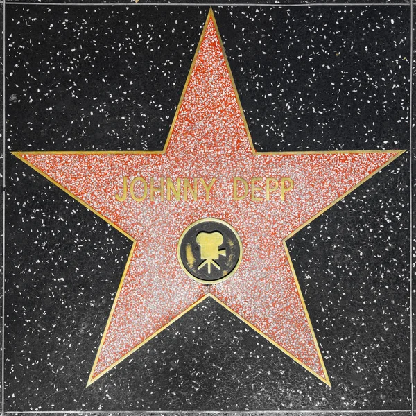 Johnny Depps Stern auf Hollywood Walk of fame — Stockfoto