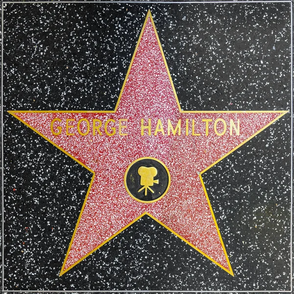 George Hamiltons estrela na Calçada da Fama de Hollywood — Fotografia de Stock
