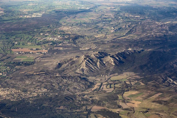 Aerial of mediterranean landscape near Marseilles — Stock Photo, Image