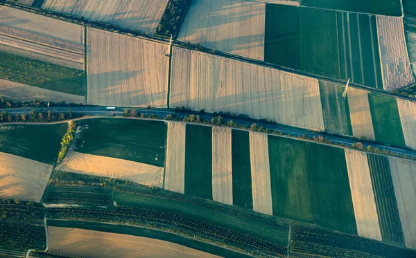 Luchtfoto van rurale landschap in de buurt van Mayence — Stockfoto