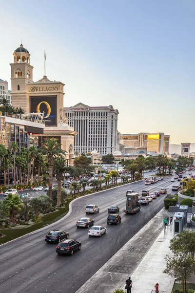 View to the Strip, the famous casino mile in Las Vegas — Stock Photo, Image