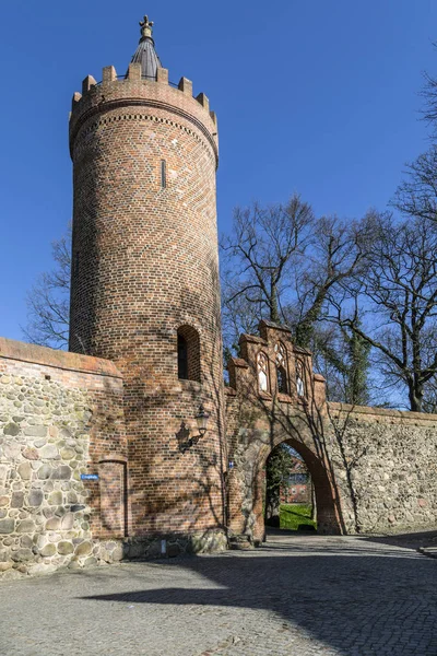 Murów, weir, neubrandenburg — Zdjęcie stockowe