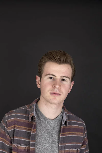 Portrait  of positive looking young man — Stock Photo, Image