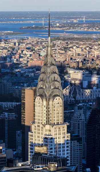 Vista aérea do edifício Chrysler em Nova York — Fotografia de Stock